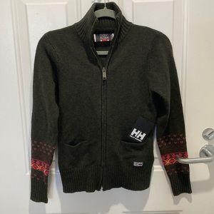 NWT Helly Hansen wool zip sweater/jacket